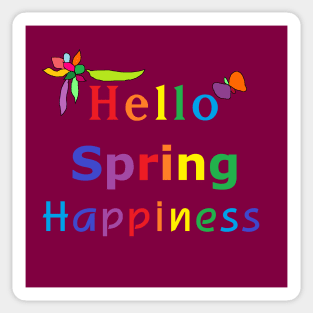 Hello Spring Happiness Time Sticker